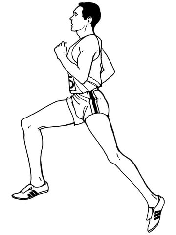 Average Distance Running Coloring Page